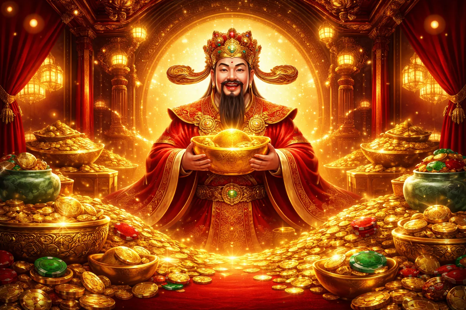 Hình ảnh chính game nổ hũ 188bey đăng nhập với vòng quay may mắn và biểu tượng vàng